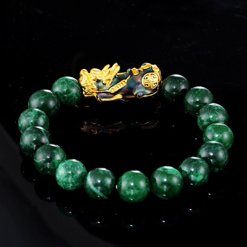  Green Beads Wealth Feng Shui Bracelets | Bryan Lim | Bead Bracelet | Charm Bracelets | Bracelets | Feng Shui Bracelets | Golden Beads bracelet | Wealth Feng Shui Bracelets