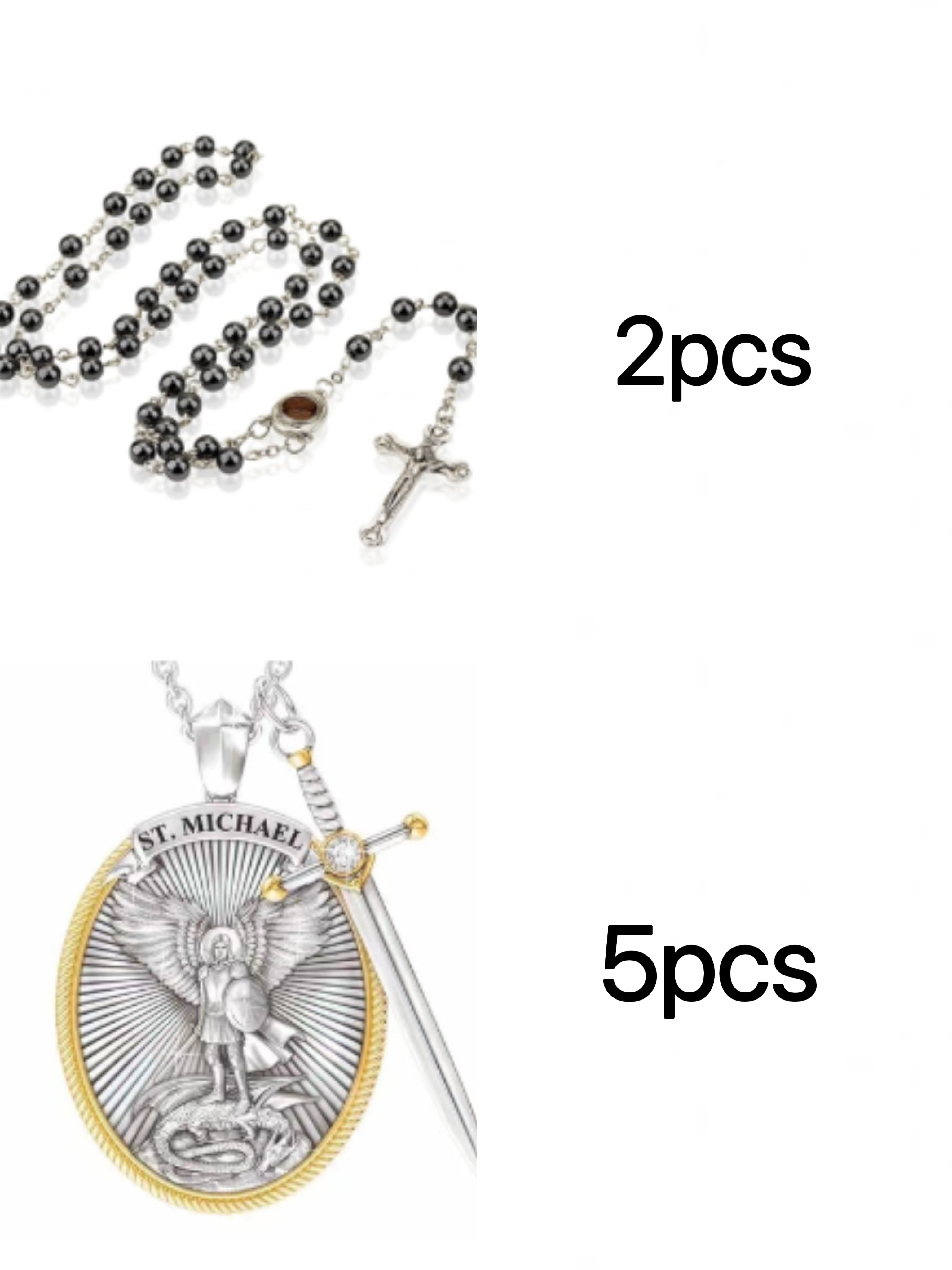 5xMichael Necklace+2xRosary