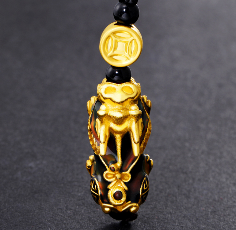 Mystical Fengshui Black Obsidian Necklace|Bryan Lim | Good Luck Symbol Jewelry | Obsidian Stone Necklace | Pendant Necklaces | Obsidian Pendant Necklace | Necklaces | Ladies Necklace