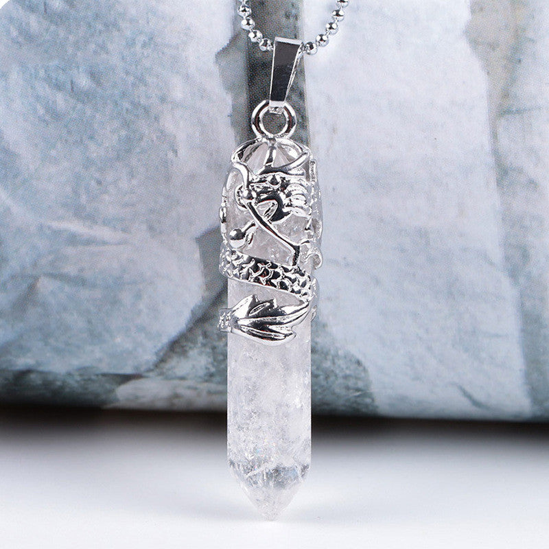 Natural stone pendant necklace | Bryan Lim|Jewelry Collection | Jewelry Store | Necklace Charm Jewelry | Crystal Point Pendant Necklace | Natural Healing Crystals nacklace | Gemstone Pendant Necklace | Online store