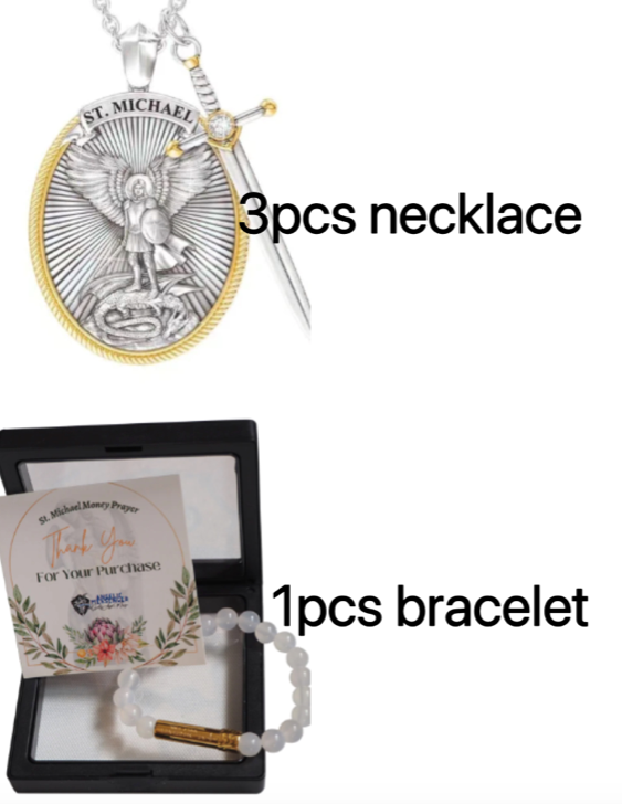 3 x St. Michael Wish Necklace + 1 Wish Bracelet (Worth $39)