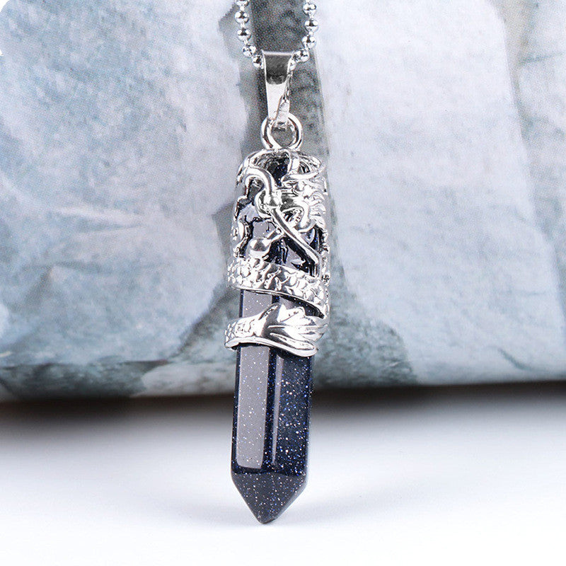 Natural stone pendant necklace | Bryan Lim|Jewelry Collection | Jewelry Store | Necklace Charm Jewelry | Crystal Point Pendant Necklace | Natural Healing Crystals nacklace | Gemstone Pendant Necklace | Online store